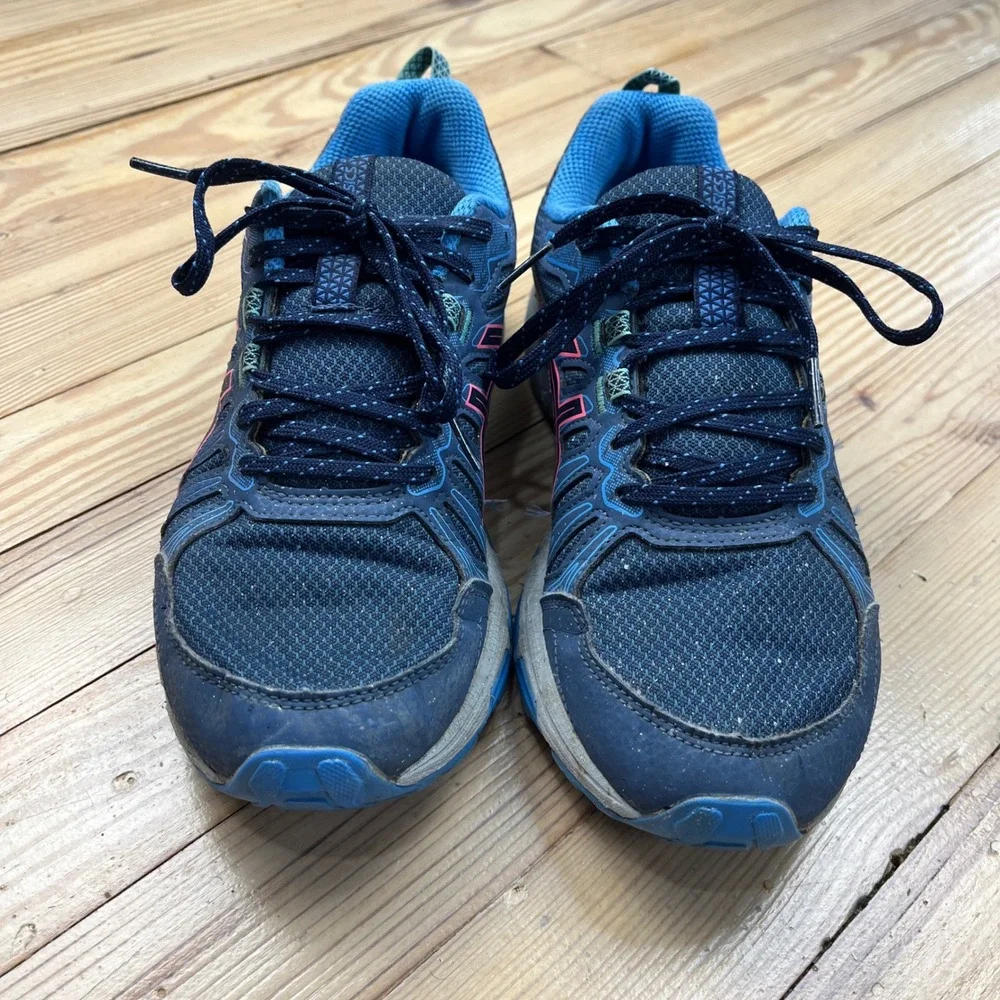 ASICS Gel-Venture 7 Womens Trail Running Shoes Navy Pink hiking casual Size 7